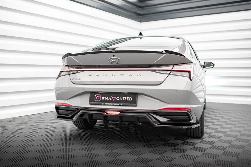Rear splitter with vertical bars — Hyundai Elantra Mk7 (2020–2023)