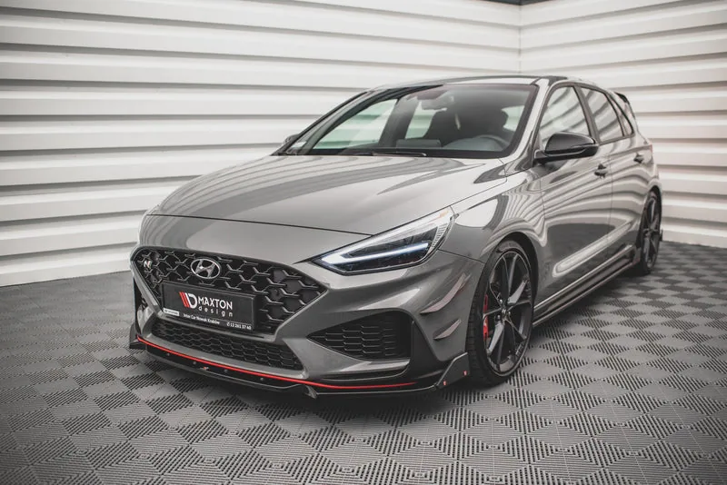 Передний сплиттер V.1 + накладки — Hyundai I30 N / I30 N-Line Hatchback/Fastback Mk3 Facelift (2020–)