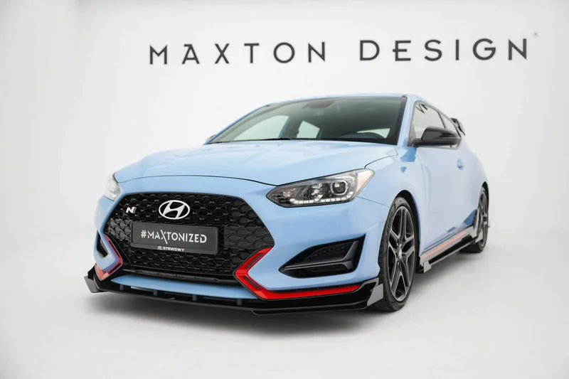 Front splitter Street Pro + flaps — Hyundai Veloster N Mk2 (2018–2022)
