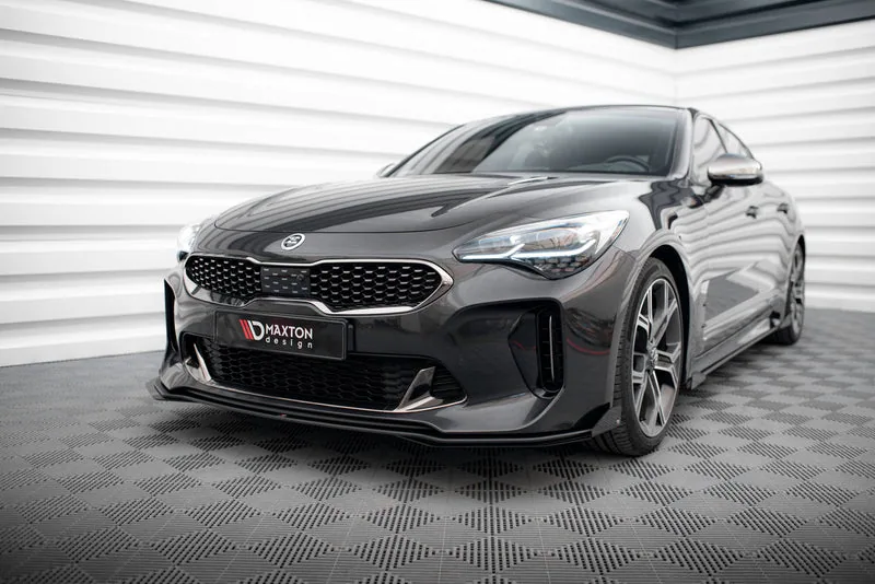 Передний сплиттер Street Pro + накладки — Kia Stinger GT / GT-Line / Standard Mk1 (2017–2023)