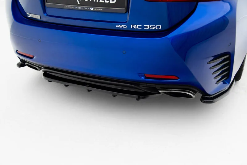 Rear splitter with vertical bars — Lexus RC Mk1 (2014–2018)