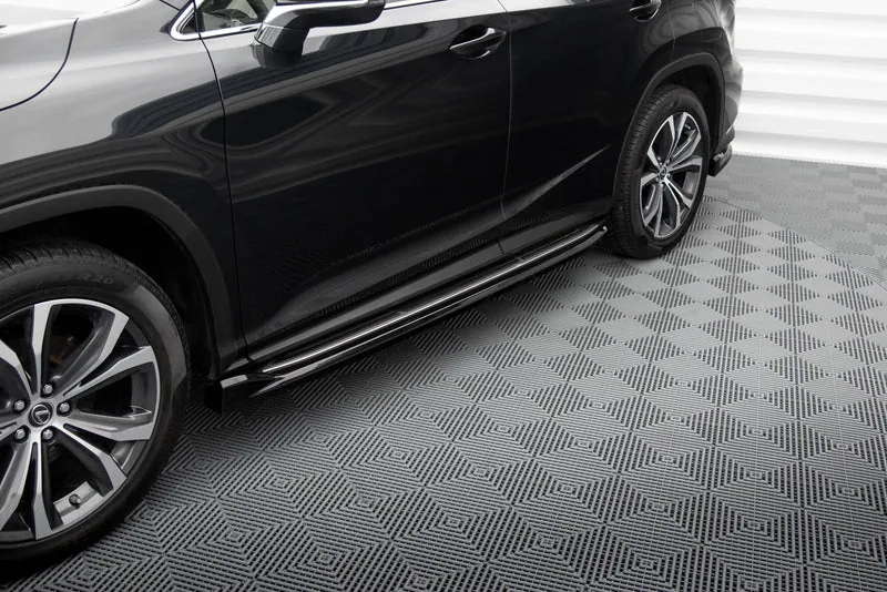 Side skirts — Lexus RX Mk4 Facelift (version with OEM step rails) (2019–2022)