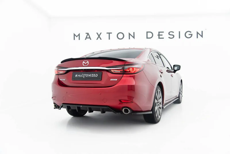 Задний сплиттер с вертикальными рёбрами — Mazda 6 Sedan Mk3 Facelift (2017–2023)