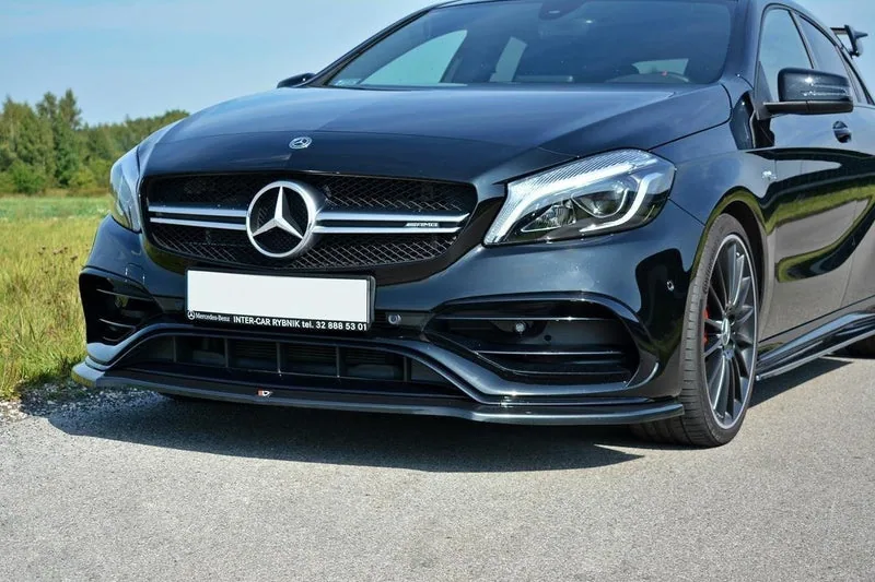 Передний сплиттер V.1 — Mercedes-Benz A W176 AMG Facelift (2015–2018)