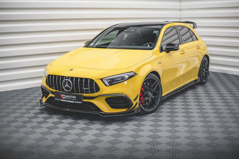Передний сплиттер V.3 + накладки — Mercedes-Benz AMG A 45 S Aero Pack W177 (2018–)