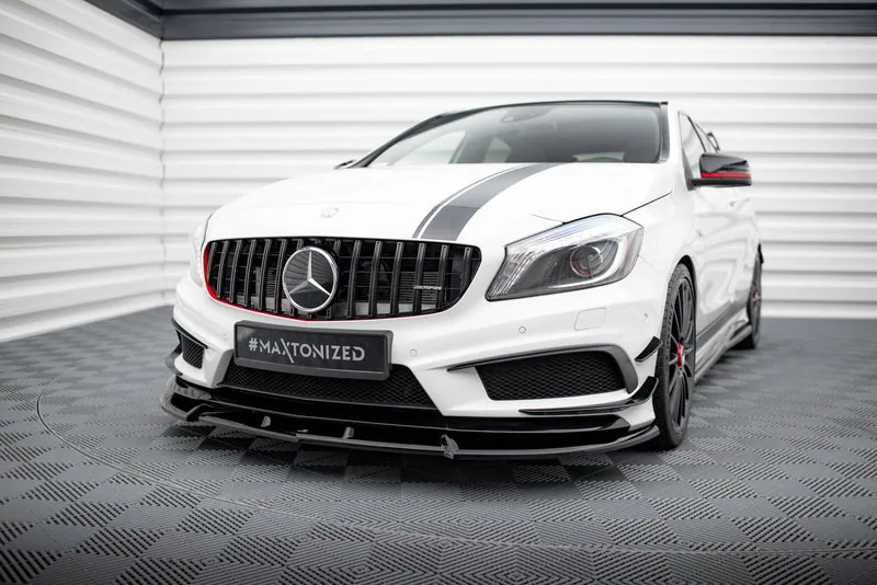 Передний сплиттер V.3 — Mercedes-Benz A45 AMG W176 (2012–2015)