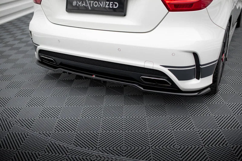Rear splitter with vertical bars — Mercedes-Benz A45 AMG W176 (2012–2015)