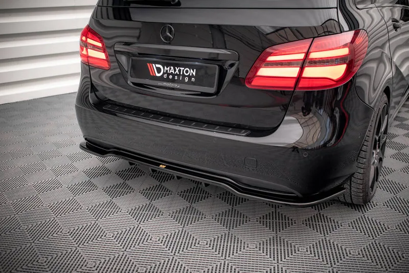 Rear splitter with vertical bars — Mercedes-Benz B W246 Facelift (2014–2018)