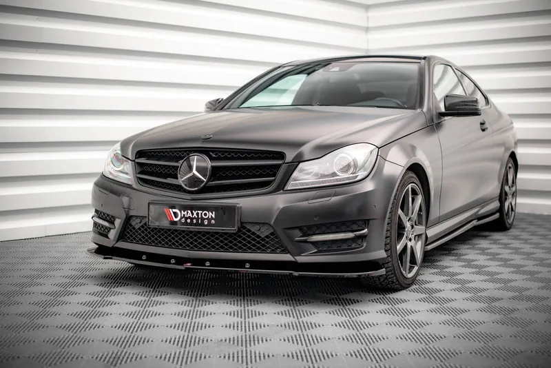 Esisplitter V.2 — Mercedes-Benz C Coupe / Sedan / Estate AMG-Line C204 / W204 Facelift / S204 Facelift (2011–2014)