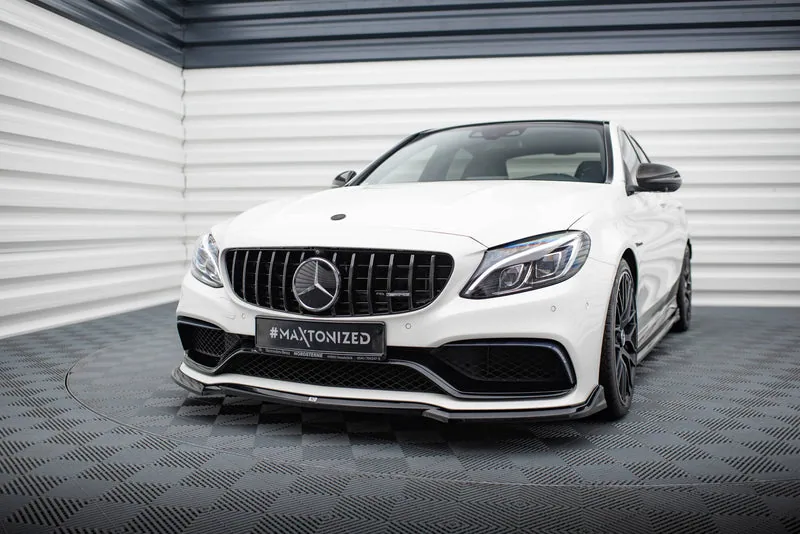 Передний сплиттер V.3 — Mercedes-Benz AMG C63 Sedan / Estate W205 / S205 (2015–2018)