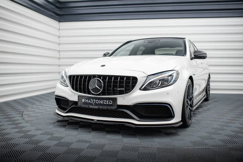 Передний сплиттер V.1 — Mercedes-Benz AMG C63 Sedan / Estate W205 / S205 (2015–2018)