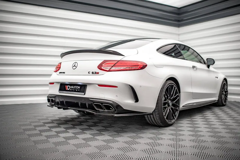 Rear splitter with vertical bars — Mercedes-Benz AMG C 63AMG Coupe AMG Aero Pack C205 Facelift (2018–2021)