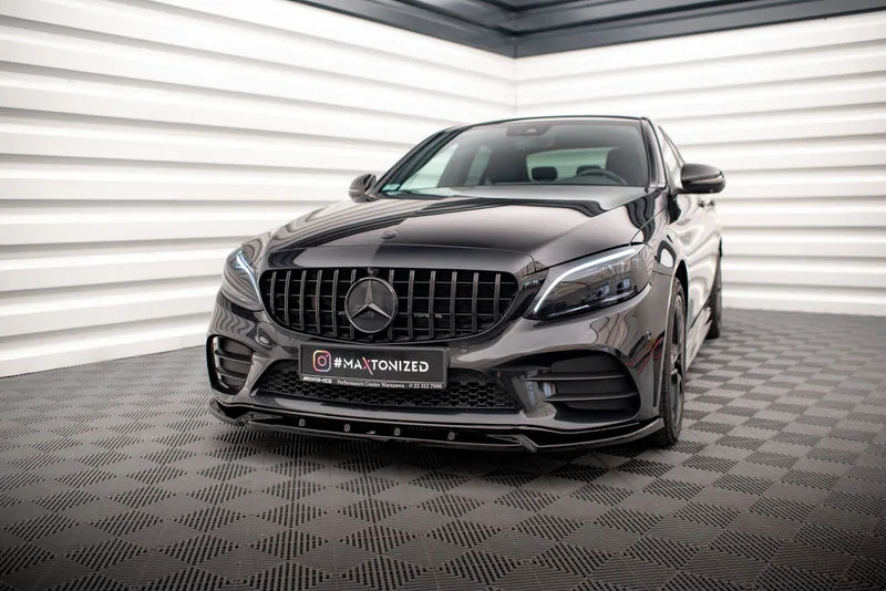 Esisplitter V.2 — Mercedes-Benz C AMG Line Sedan / Coupe / Estate W205 / C205 / S205 Facelift (2018–2021)