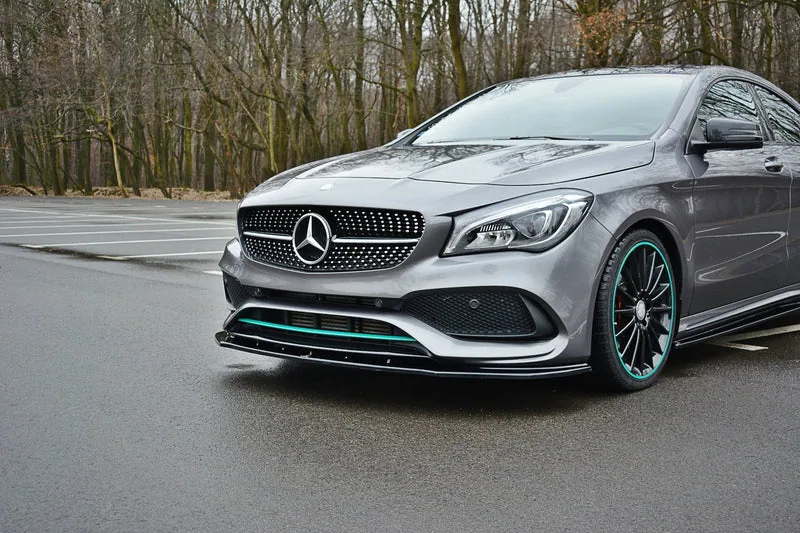 Передний сплиттер V.1 — Mercedes-Benz CLA C117 AMG-LINE Facelift (2017–2019)