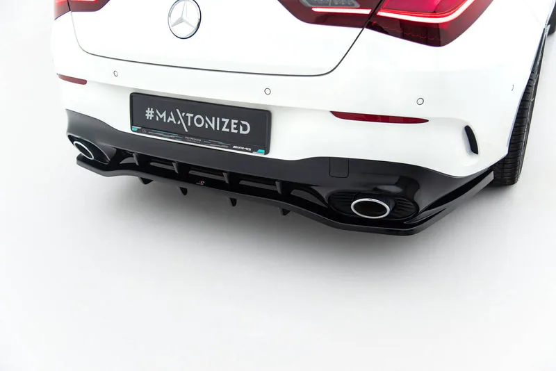 Задний сплиттер с вертикальными рёбрами — Mercedes-Benz AMG CLA 35 / 45 Coupe / Shooting Brake C118 Facelift / X118 Facelift (2023–)