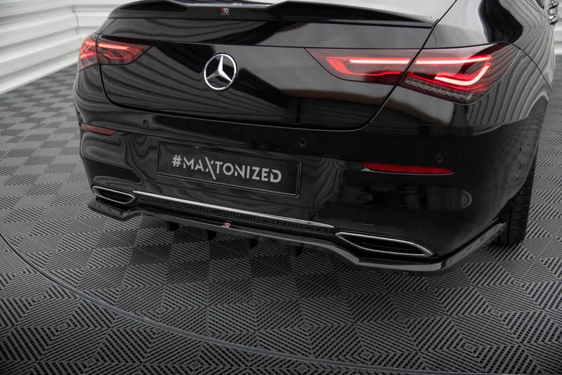 Задний сплиттер с вертикальными рёбрами — Mercedes-Benz CLA Coupe C118 (2019–2023)