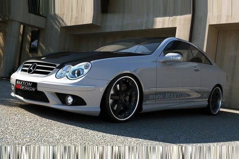 Накладки на пороги — Mercedes-Benz CLK W209 AMG LOOK (2002–2009)