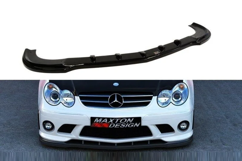 Esisplitter — Mercedes-Benz CLK W209 (FOR ME-CLK-209-AMG204-F1 Bumper) (2002–2009)