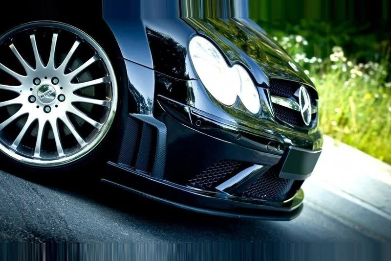 Front splitter — Mercedes-Benz CLK W209 BLACK (SL BLACK SERIES LOOK) (2002–2009)