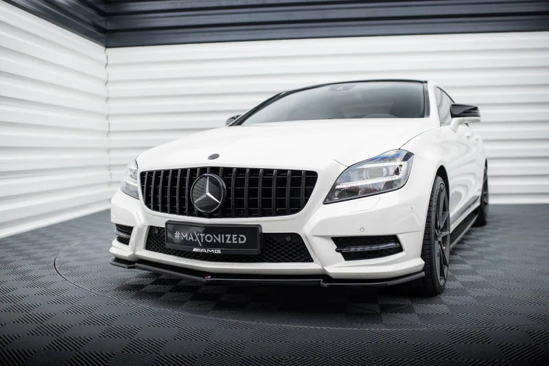 Передний сплиттер — Mercedes-Benz CLS AMG-Line C218 (2011–2014)