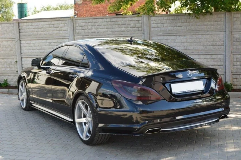 Задний сплиттер — Mercedes-Benz CLS C218 (without a vertical bar) AMG LINE (2011–2014)