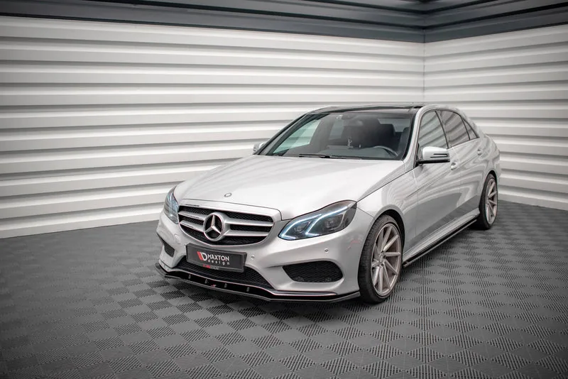 Передний сплиттер V.1 — Mercedes-Benz E AMG-Line Sedan W212 Facelift (2012–2016)