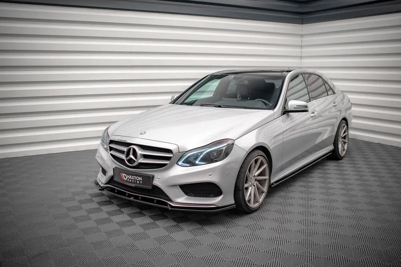 Передний сплиттер V.2 — Mercedes-Benz E AMG-Line Sedan W212 Facelift (2012–2016)