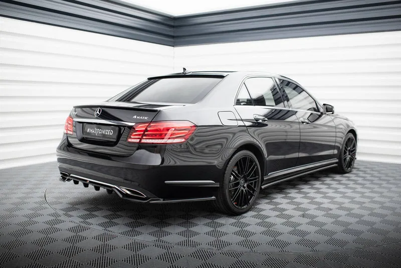 Задний сплиттер с вертикальными рёбрами — Mercedes-Benz E W212 Facelift (2012–2016)