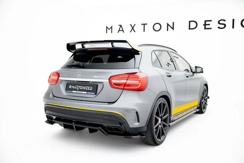 Rear splitter V.2 with vertical bars — Mercedes-Benz GLA 45 AMG X156 (2014–2017)
