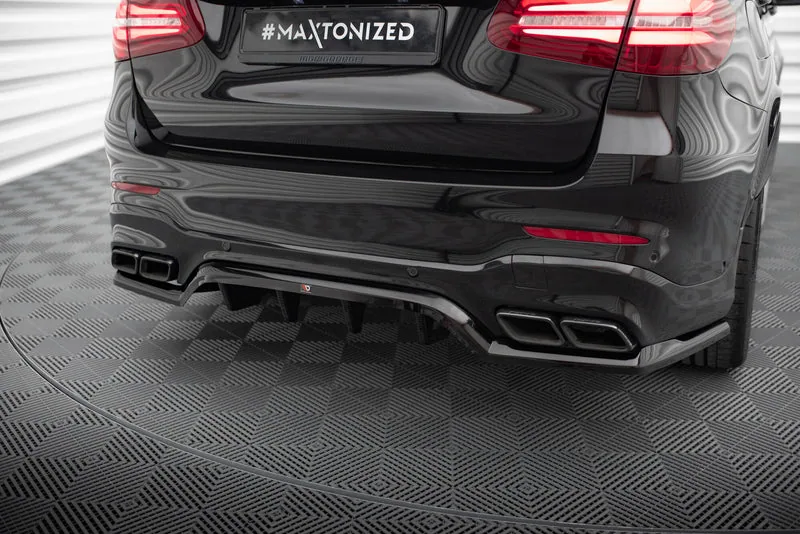 Rear splitter V.1 with vertical bars — Mercedes-Benz AMG GLC 63 SUV X253 (2016–2019)