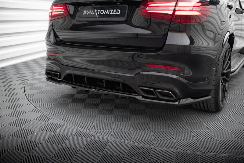 Rear splitter V.2 with vertical bars — Mercedes-Benz AMG GLC 63 SUV X253 (2016–2019)