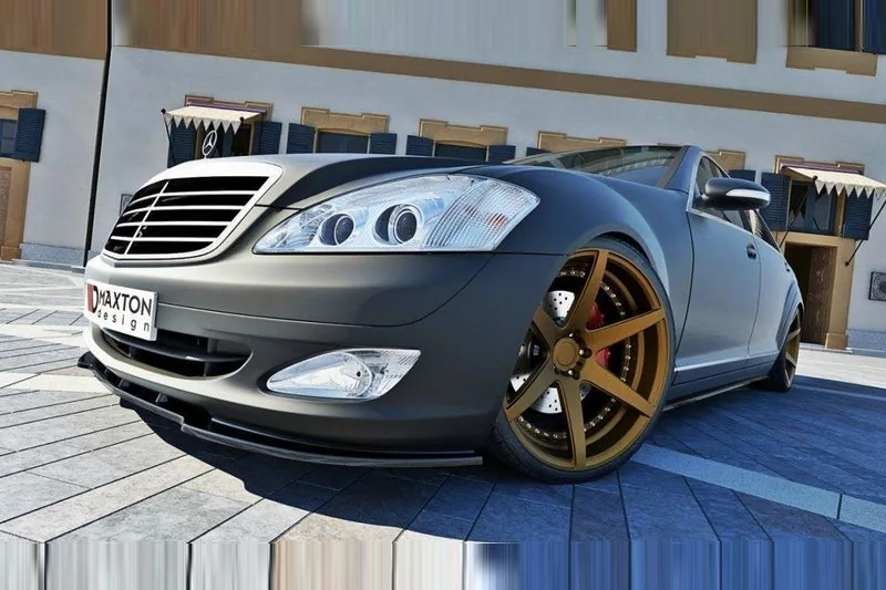 Esisplitter — Mercedes-Benz S-CLASS W221 (2005–2009)