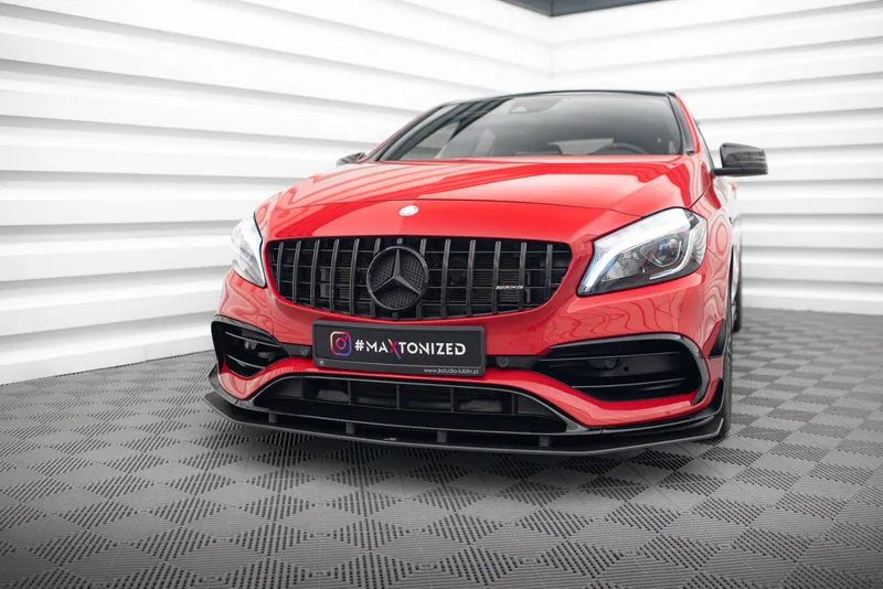 Передний сплиттер Street Pro — Mercedes-Benz A 45 AMG Aero W176 Facelift (2015–2018)