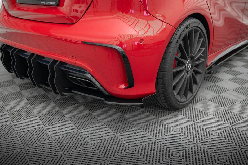 Rear side splitters Street Pro + flaps — Mercedes-Benz A 45 AMG W176 Facelift (2015–2018)