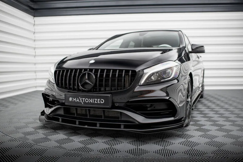 Esisplitter Street Pro + tiivakesed — Mercedes-Benz A AMG-Line W176 Facelift (2015–2018)