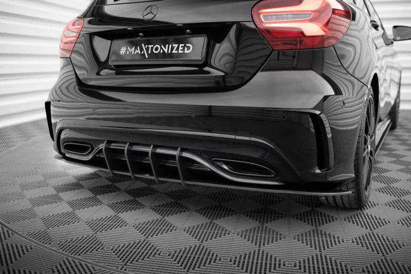 Tagumine difuusor Street Pro — Mercedes-Benz A AMG-Line W176 Facelift (2015–2018)