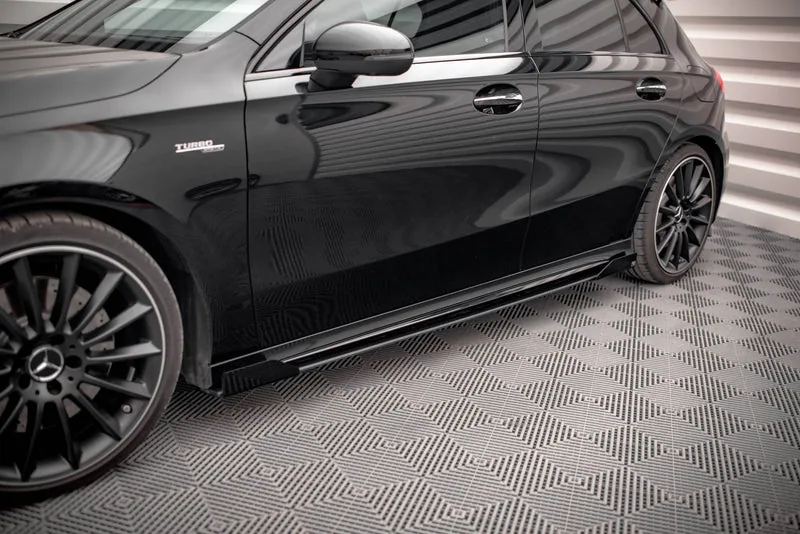 Side skirts Street Pro + flaps — Mercedes-Benz A35 AMG / AMG-Line Aero Pack W177 (2018–2023)