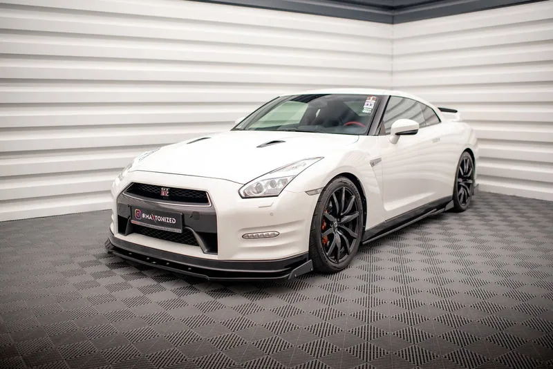 Передний сплиттер + накладки — Nissan GTR R35 Facelift (2011–2016)