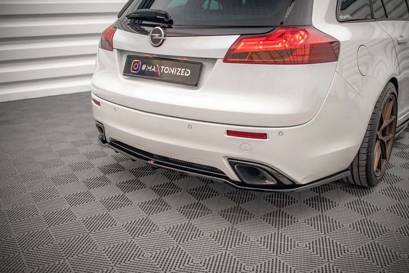 Rear splitter with vertical bars — Opel Insignia OPC Mk1 (2008–2013)