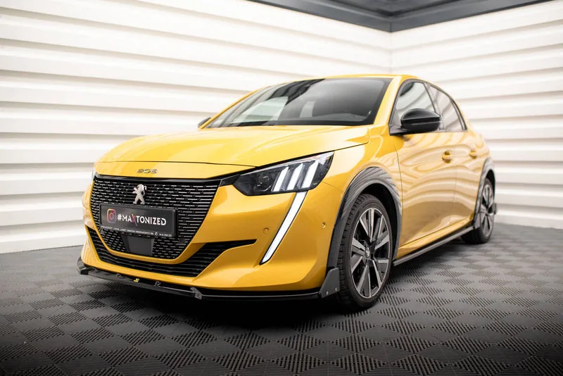 Передний сплиттер V.1 + накладки — Peugeot 208 GT Mk2 (2019–2023)