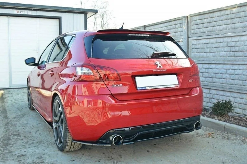 Задний сплиттер — Peugeot 308 Mk2 GTI (without vertical bars) (2013–2017)