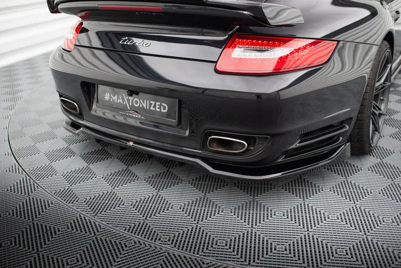 Rear splitter with vertical bars — Porsche 911 Turbo 997 (2004–2009)