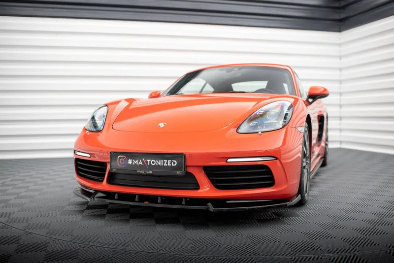 Передний сплиттер V.1 — Porsche 718 Cayman 982c (2016–)