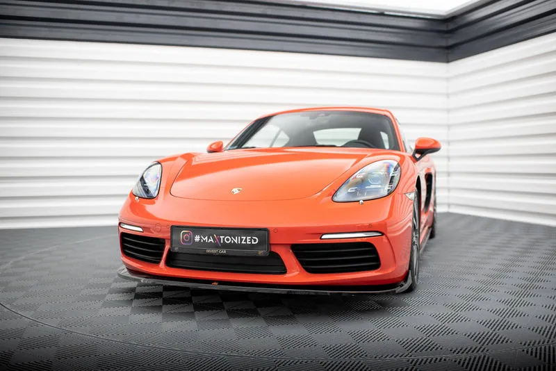 Передний сплиттер V.2 — Porsche 718 Cayman 982c (2016–)