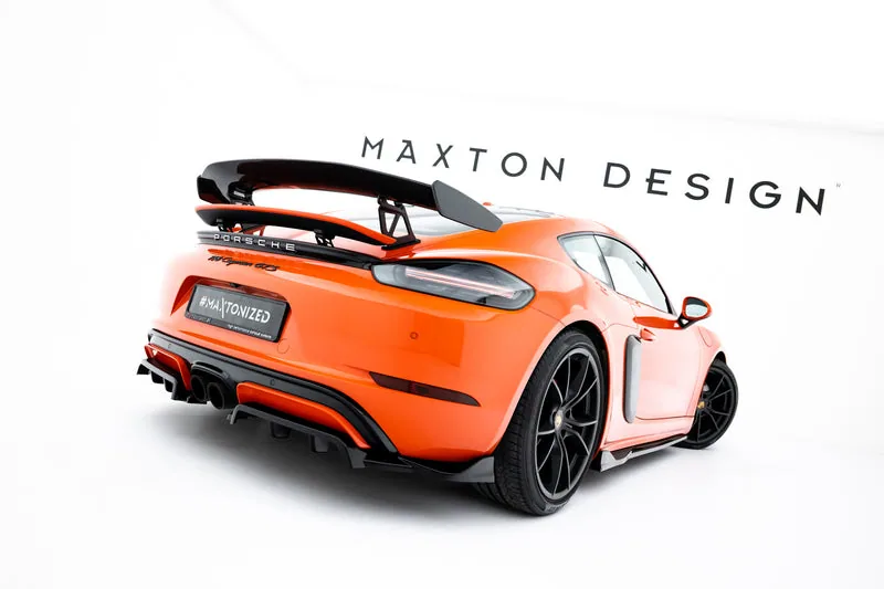 Rear splitter with vertical bars — Porsche 718 Cayman GTS 982c (2016–)