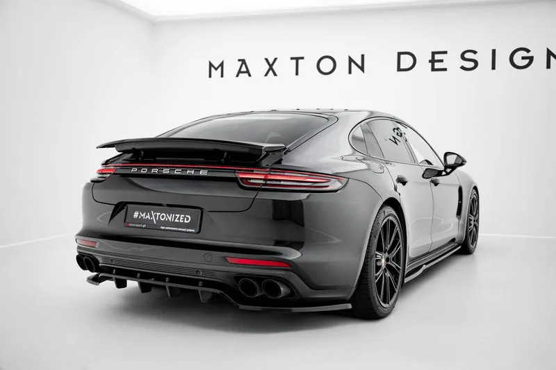 Rear splitter with vertical bars — Porsche Panamera Turbo S E-Hybrid / Panamera E-Hybrid / Panamera 4S 971 (2016–2020)