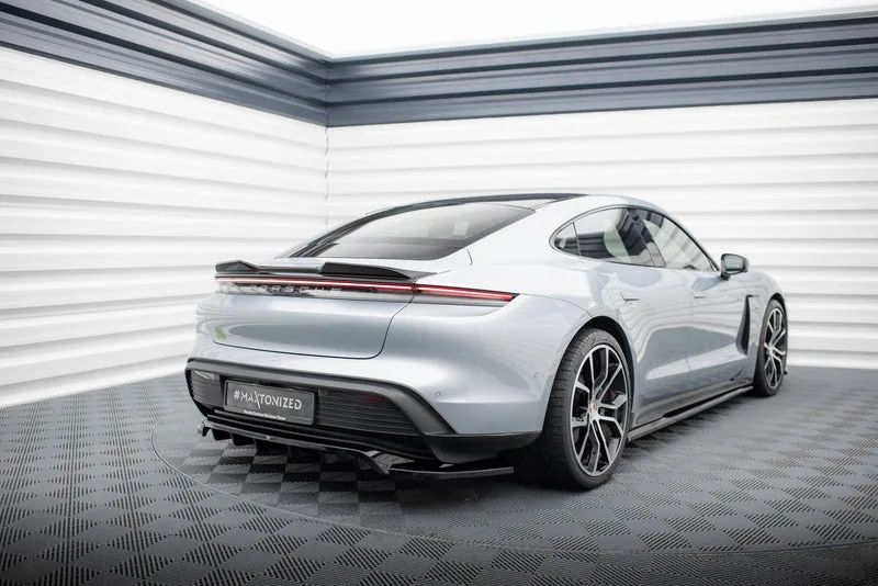 Задний сплиттер с вертикальными рёбрами — Porsche Taycan / Taycan 4 / Taycan 4S / Taycan GTS Mk1 (2019–)