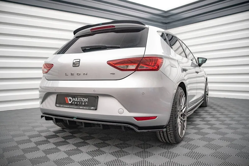 Задний сплиттер с вертикальными рёбрами — Seat Leon Hatchback Mk3 (2012–2016)