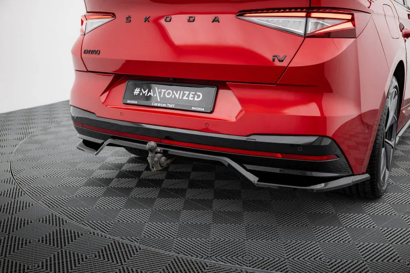 Задний сплиттер с вертикальными рёбрами — Škoda Enyaq Coupe iV RS (2020–)