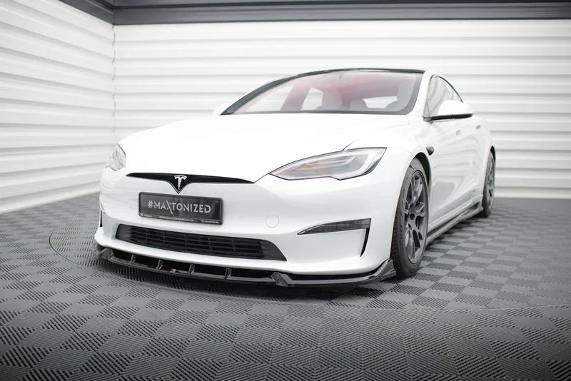 Front splitter V.1 — Tesla Model S Plaid Mk1 Facelift (2021–)